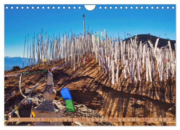 Produktbild: Bhutan - Frieden und Gl&uuml;ck im Himalaya (Wandkalender 2026 DIN A4 quer), CALVENDO Monatskalender