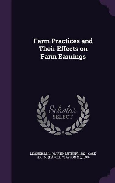 Produktbild: Farm Practices and Their Effects on Farm Earnings
