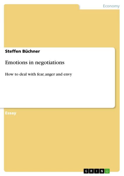 Produktbild: Emotions in negotiations