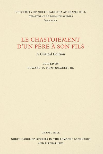 Produktbild: Le Chastoiement d'un p&egrave;re &agrave; son fils