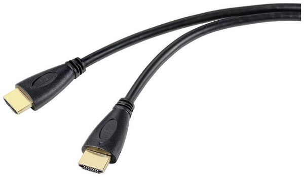 Produktbild: SpeaKa Professional HDMI Anschlusskabel HDMI-A Stecker, HDMI-A Stecker 0.50 m Schwarz SP-10133276 4K UHD, Audio Return Channel HDMI-Kabel
