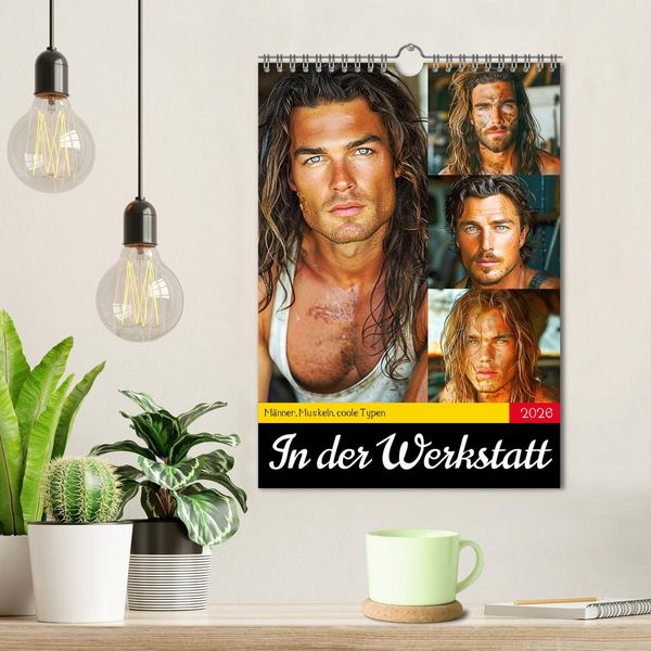 Produktbild: In der Werkstatt. M&auml;nner, Muskeln, coole Typen (Wandkalender 2026 DIN A4 hoch), CALVENDO Monatskalender
