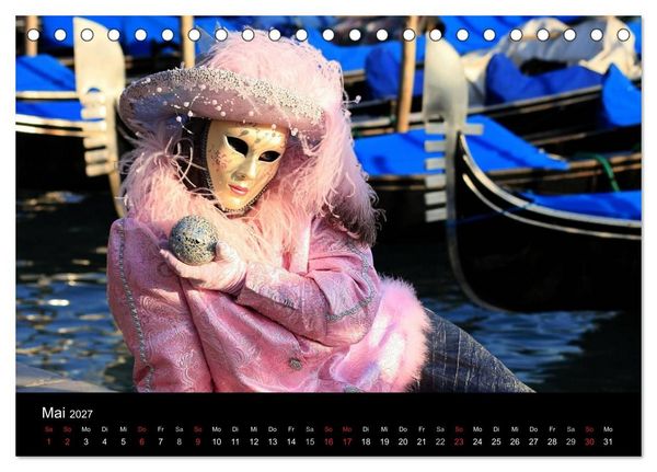 Produktbild: Venedig Maskenball (Tischkalender 2027 DIN A5 quer), CALVENDO Monatskalender