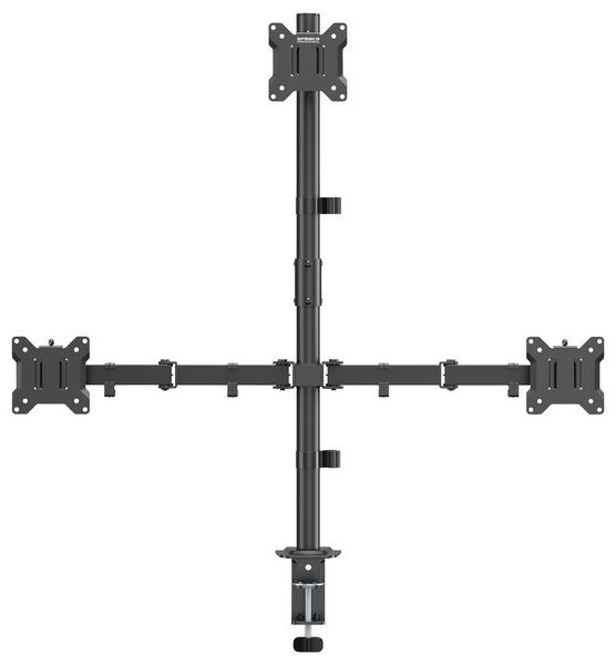 Produktbild: SpeaKa Professional SP-MM-231 Monitorhalterung 3 Display(s) 43,2 cm (17") - 81,3 cm (32") Schwarz H&ouml;henverstellbar, Neigbar, Rotierbar, Schwenkbar