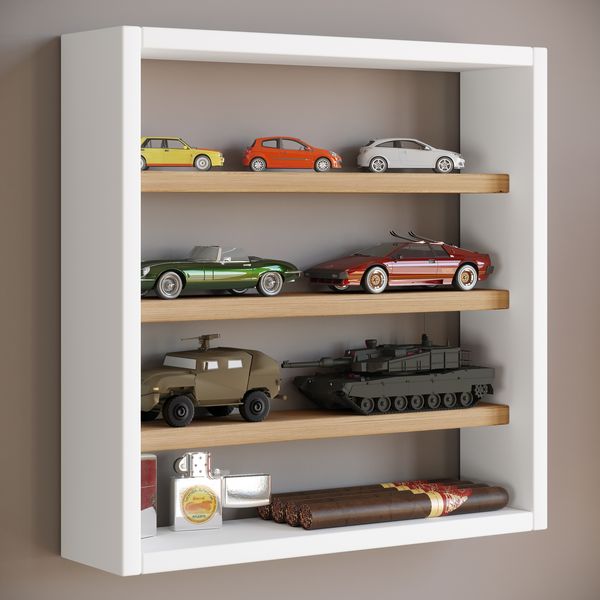 Produktbild: Holz Wandregal Wandvitrine Regal Deko Osado S