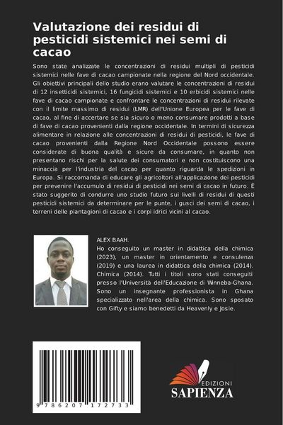 Produktbild: Valutazione dei residui di pesticidi sistemici nei semi di cacao