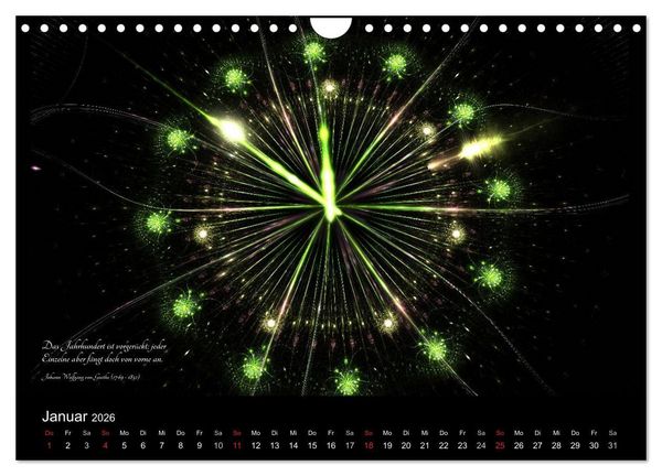 Produktbild: Zeit 2026 - Grafiken und Zitate (Wandkalender 2026 DIN A4 quer), CALVENDO Monatskalender