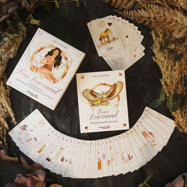 Produktbild: Love Lenormand - 40 Orakelkarten f&uuml;r deine Selbstliebe, Beziehung, weibliche Kraft