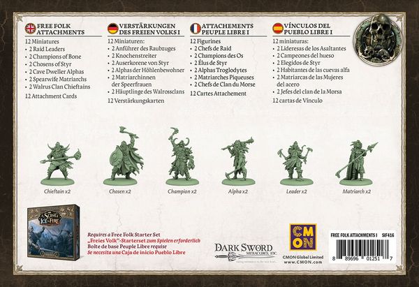 Produktbild: Song of Ice & Fire - Free Folk Attachments #1 (Verst&auml;rkungen des Freien Volks I) /EN/ES/FR