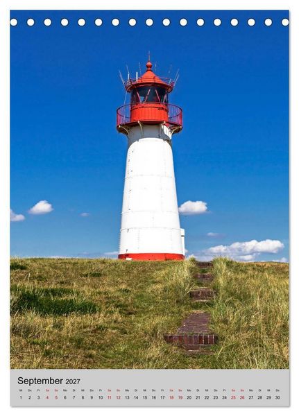 Produktbild: Leuchtt&uuml;rme an der Nordsee (Tischkalender 2027 DIN A5 hoch), CALVENDO Monatskalender