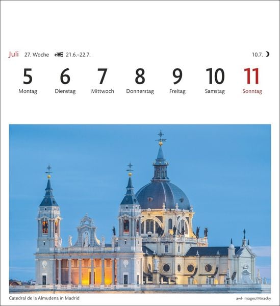 Produktbild: Spanien Sehnsuchtskalender 2027 - Wochenkalender mit 53 Postkarten