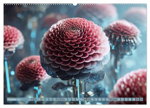 Produktbild: Luminous Garden. Wo Biologie und KI verschmelzen (hochwertiger Premium Wandkalender 2027 DIN A2 quer), Kunstdruck in Hochglanz