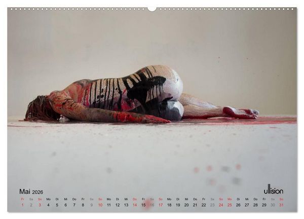 Produktbild: FARBSPIELE - Akt im Feuerwerk der Farben (hochwertiger Premium Wandkalender 2026 DIN A2 quer), Kunstdruck in Hochglanz