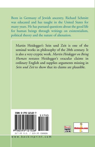 Produktbild: Martin Heidegger on Being Human
