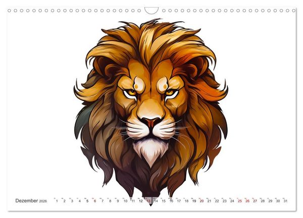 Produktbild: Beast Mode - Wilde Maskottchen (Wandkalender 2026 DIN A3 quer), CALVENDO Monatskalender