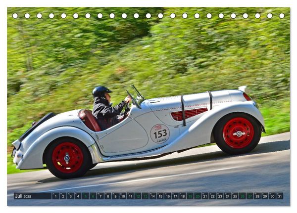 Produktbild: OLDTIMER BERGRENNEN - BMW Fahrzeuge (Tischkalender 2025 DIN A5 quer), CALVENDO Monatskalender