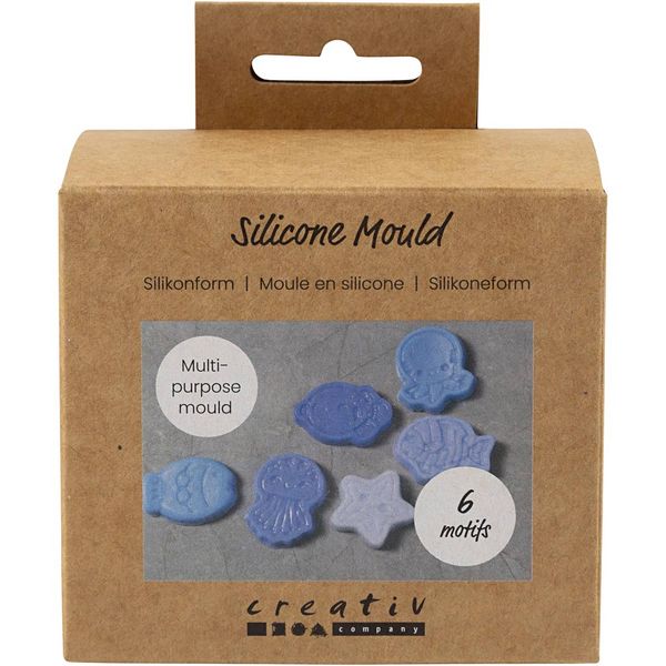 Creativ Company Form, Meeresthema, H 1,2 cm, L 4-6 cm, 6 Stk