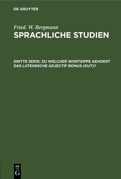 Produktbild: Zu welcher Wortsippe gehoert das lateinische adjectif bonus (gut)?