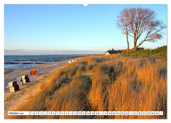 Produktbild: Fischland & Dar&szlig; Traumlandschaft an Ostsee und Bodden (hochwertiger Premium Wandkalender 2026 DIN A2 quer), Kunstdruck in Hochglanz