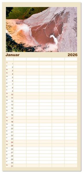 Produktbild: Familienplaner 2026 - ABOVE - Die Welt von oben in ihrer abstraktesten Form mit 5 Spalten (Wandkalender, 21 x 45 cm) CALVENDO