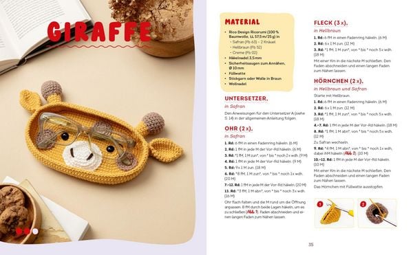 Produktbild: Brillies h&auml;keln: Niedliche Amigurumi-Brillenhalter | F&uuml;r Lese- und Sonnenbrillen