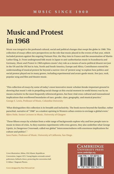 Produktbild: Music and Protest in 1968