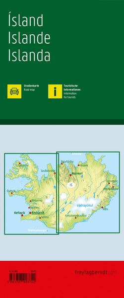 Produktbild: Freytag & berndt Stra&szlig;enkarte Island, Softcover 1:400.000