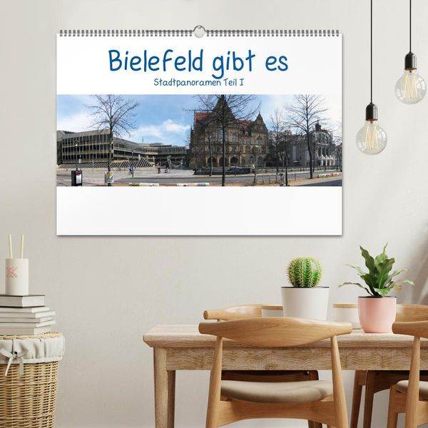 Produktbild: Bielefeld gibt es! Stadtpanoramen (Wandkalender 2026 DIN A2 quer), CALVENDO Monatskalender