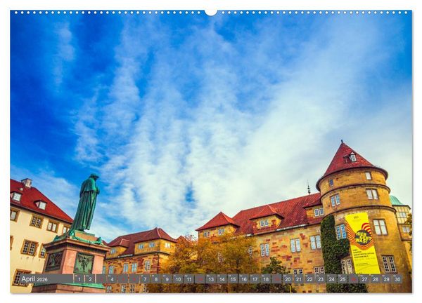 Produktbild: Historisches Stuttgart 2026 (Wandkalender 2026 DIN A2 quer), CALVENDO Monatskalender