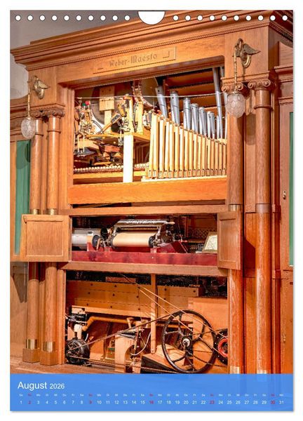 Produktbild: Mechanische Musikinstrumente (Wandkalender 2026 DIN A4 hoch), CALVENDO Monatskalender