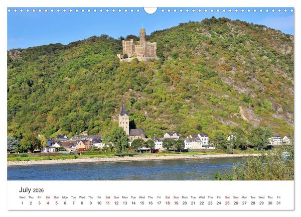 Produktbild: Rhine Valley and Castles (Wall Calendar 2026 DIN A3 landscape), CALVENDO 12 Month Wall Calendar