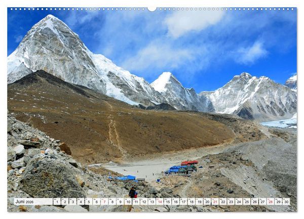 Produktbild: Grandioser Himalaya, Bergriesen in Nepal (hochwertiger Premium Wandkalender 2026 DIN A2 quer), Kunstdruck in Hochglanz
