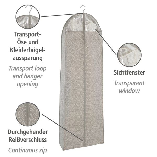 Produktbild: Kleidersack Balance 180 x 60 cm, 2er Set, atmungsaktiv