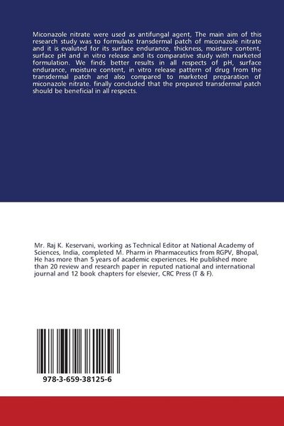 Produktbild: Miconazole Nitrate Transdermal Patches: Designing and Evaluations