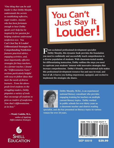 Produktbild: You Can't Just Say It Louder! Differentiated Strat. for Comprehending Nonfiction
