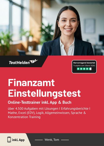 Produktbild: Finanzamt Einstellungstest: Online-Testtrainer inkl. App & Buch