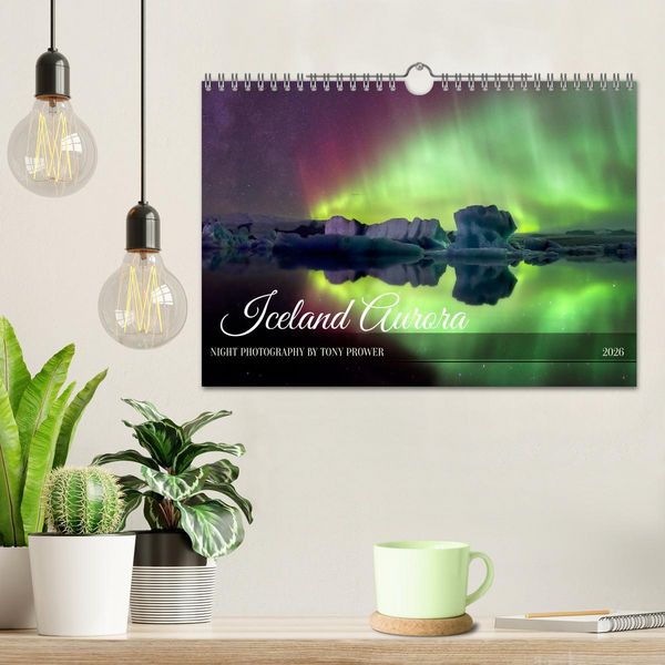 Produktbild: Iceland Aurora - Night Photography by Tony Prower (Wall Calendar 2026 DIN A4 landscape), CALVENDO 12 Month Wall Calendar