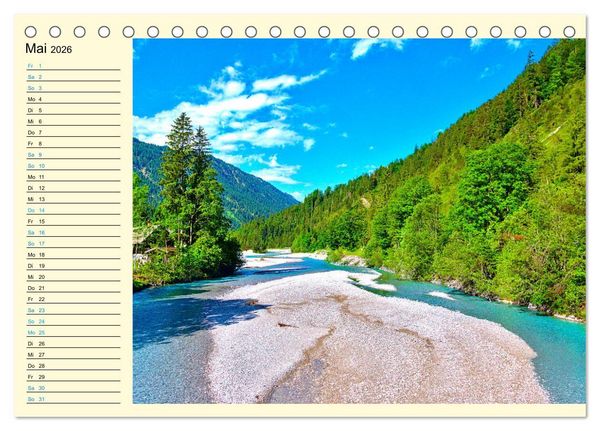 Produktbild: Bayern - Idylle zwischen Allg&auml;u und Bayerischen Alpen (Tischkalender 2026 DIN A5 quer), CALVENDO Monatskalender