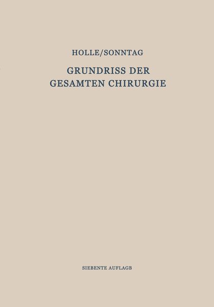 Produktbild: Grundriss der Gesamten Chirurgie