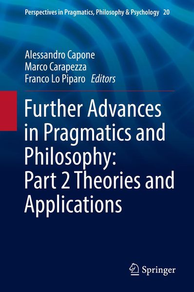 Produktbild: Further Advances in Pragmatics and Philosophy: Part 2 Theories and Applications