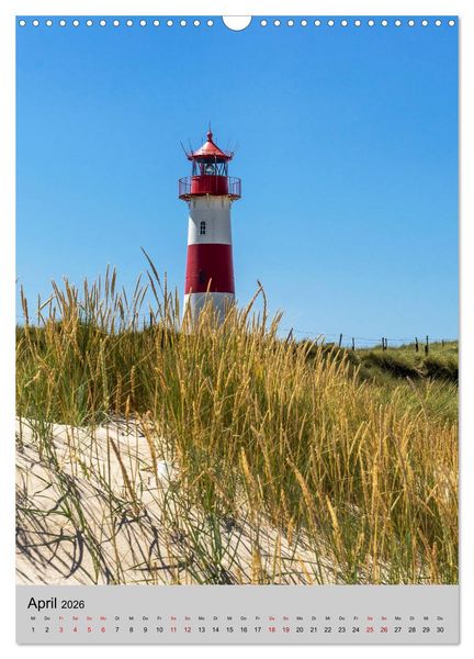 Produktbild: Leuchtt&uuml;rme an der Nordsee (Wandkalender 2026 DIN A3 hoch), CALVENDO Monatskalender