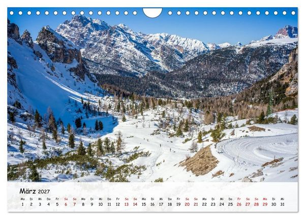Produktbild: Drei Zinnen-Wanderung: Vom Misurinasee bis nach oben zum Rienzplateau (Wandkalender 2027 DIN A4 quer), CALVENDO Monatskalender