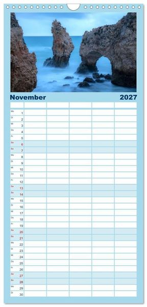 Produktbild: Familienplaner 2027 - Kraftplatz Wilde K&uuml;sten mit 5 Spalten (Wandkalender, 21 x 45 cm) CALVENDO
