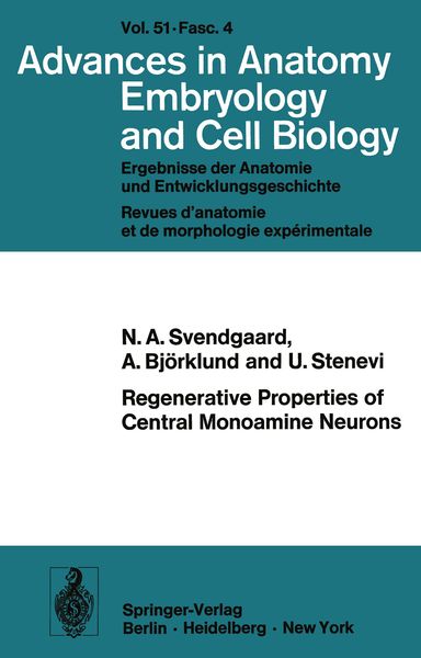 Produktbild: Regenerative Properties of Central Monoamine Neurons