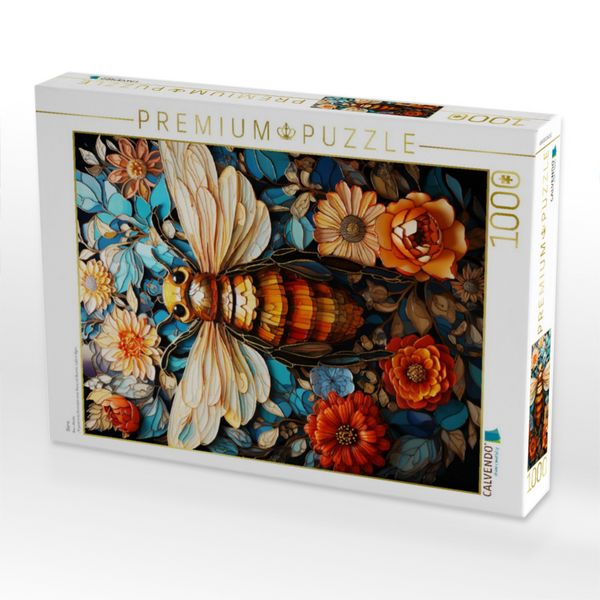 Produktbild: CALVENDO Puzzle Biene | 1000 Teile Lege-Gr&ouml;&szlig;e 64x48cm Foto-Puzzle f&uuml;r gl&uuml;ckliche Stunden