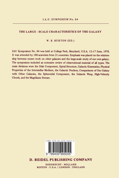 Produktbild: The Large-Scale Characteristics of the Galaxy