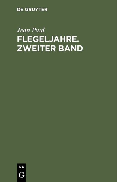 Produktbild: Flegeljahre. Zweiter Band