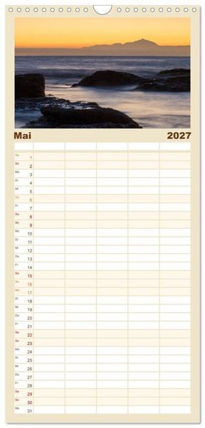 Produktbild: Familienplaner 2027 - Gran Canaria - Extrabreite Landschaften mit 5 Spalten (Wandkalender, 21 x 45 cm) CALVENDO