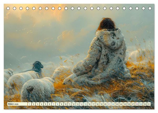 Produktbild: Bei den Schafen - Malerische Reise (Tischkalender 2026 DIN A5 quer), CALVENDO Monatskalender