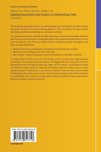 Produktbild: Applying Quantitative Bias Analysis to Epidemiologic Data